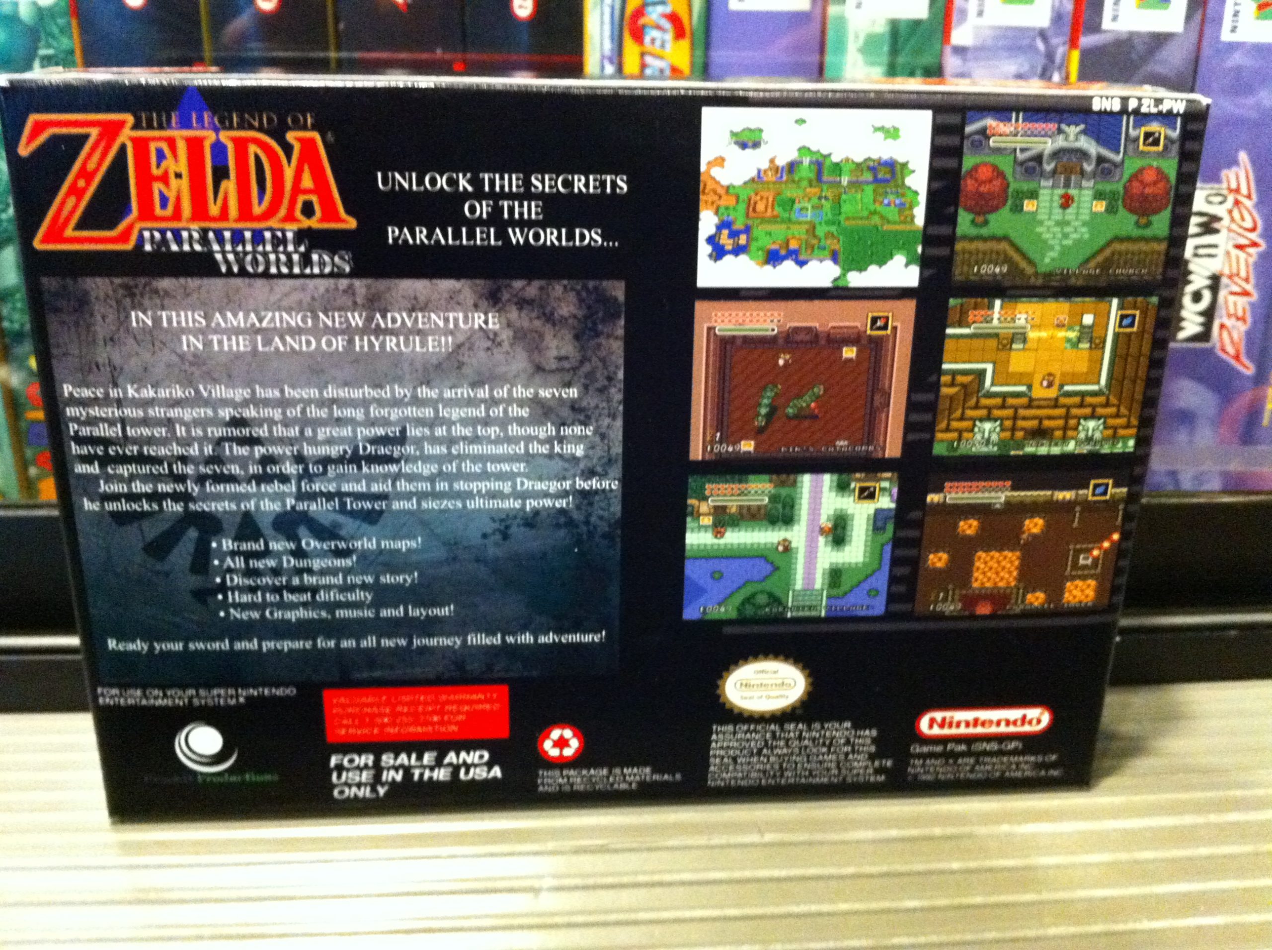 The Legend of Zelda Parallel Worlds Super Nintendo SNES Video Game