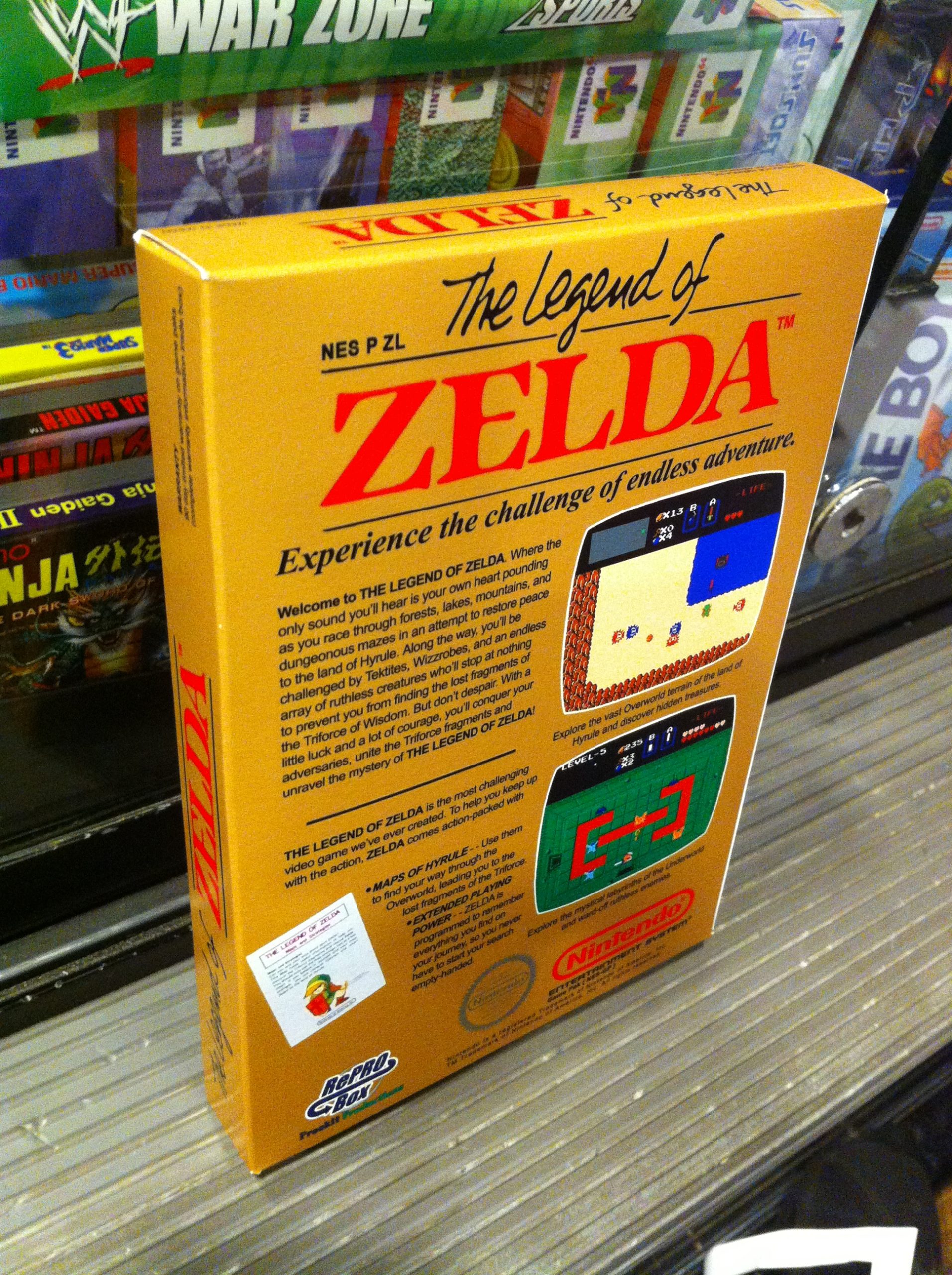 Legend of Zelda Gold Authentic Nintendo NES Game 