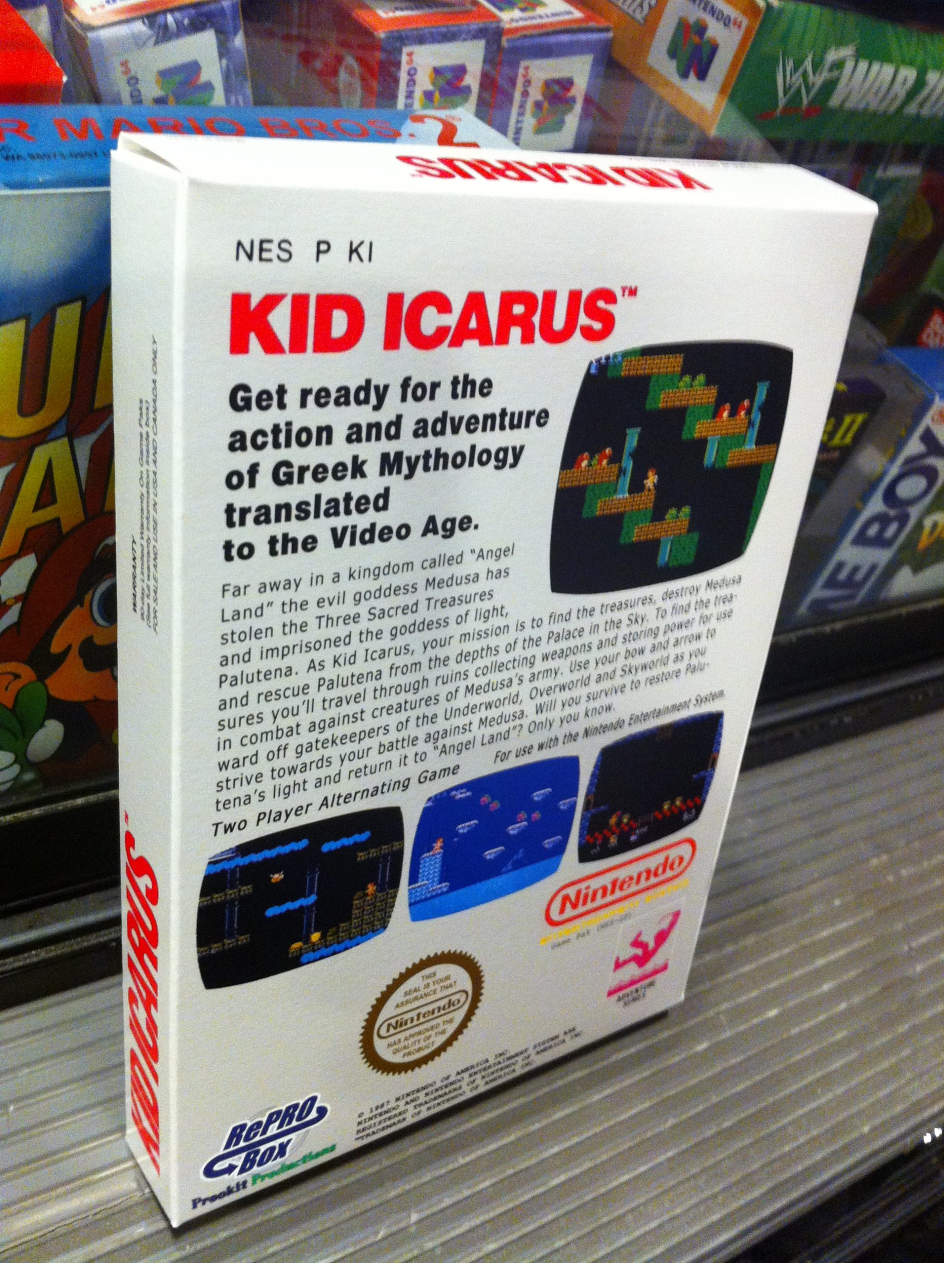 Kid Icarus FRIDGE MAGNET video game box Famicom