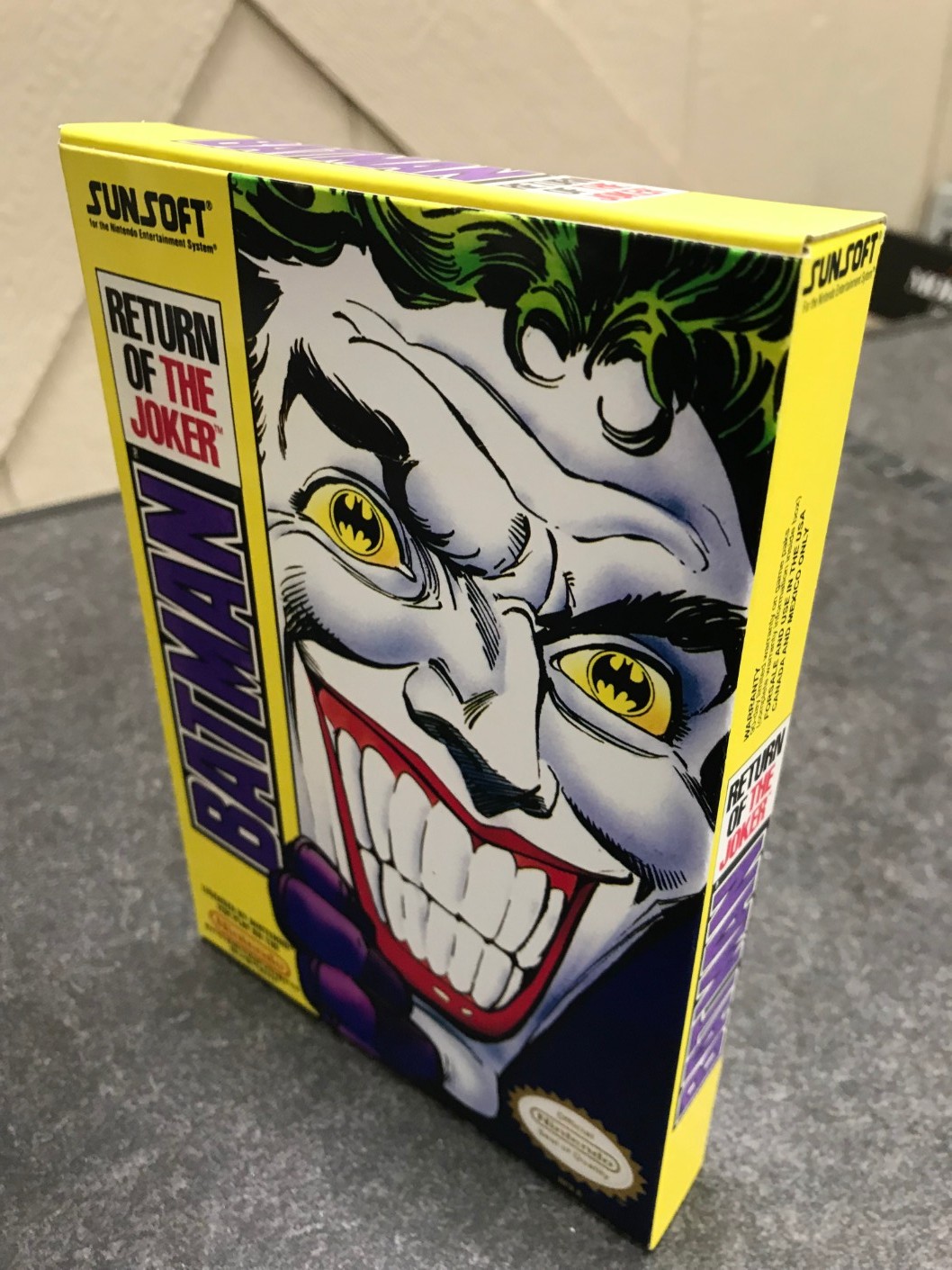 Batman: Return of the Joker NES BoxBox My Games! Reproduction game boxes